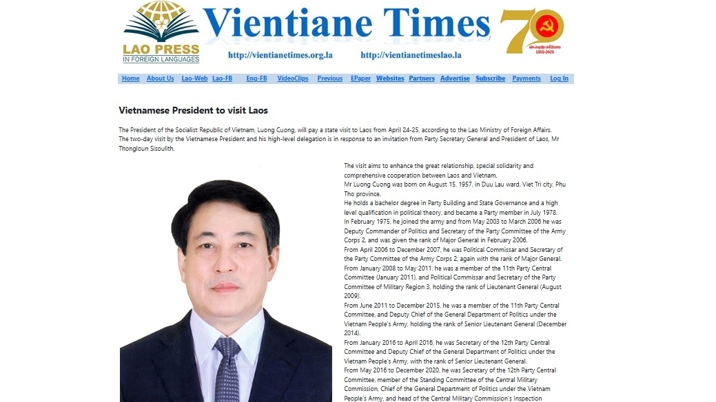 truyen thong lao de cao y nghia chuyen tham cap nha nuoc dau tien cua chu tich nuoc luong cuong