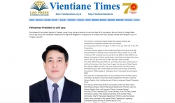 Truyền thông Lào đề cao ý nghĩa chuyến thăm cấp Nhà nước đầu tiên của Chủ tịch nước Lương Cường