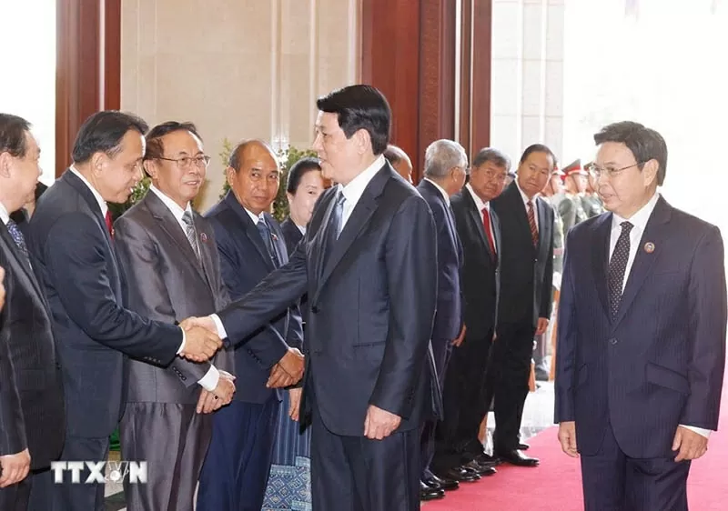 Chủ tịch nước Lương Cường hội kiến Chủ tịch Quốc hội Lào Saysomphone Phomvihane Chủ tịch nước Lương Cường hội kiến Chủ tịch Quốc hội Lào Saysomphone Phomvihane