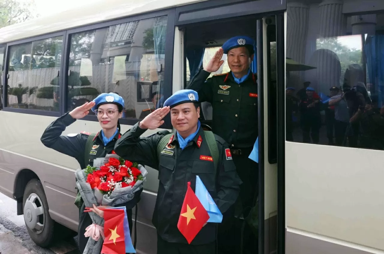 đây không chỉ là niềm vinh dự, tự hào lớn lao mà cũng là trách nhiệm của người sĩ quan Công an nhân dân, đại diện cho lực lượng, mang hình ảnh đất nước, con người Việt Nam ra trường quốc tế. (Nguồn: FPU1)