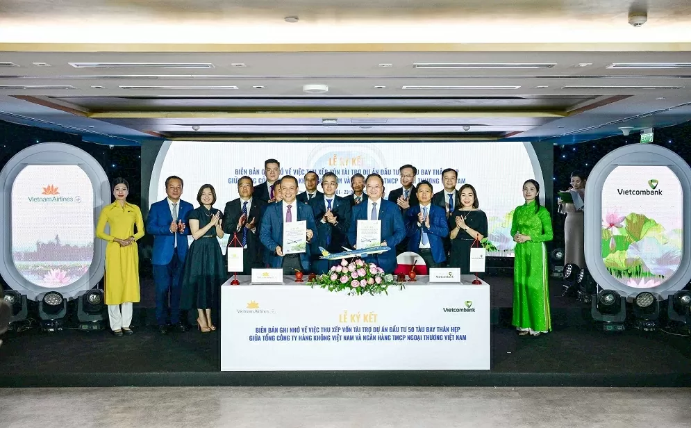 Vietnam Airlines-Vietcombank 'bắt tay' trong dự án đầu tư 50 máy bay thân hẹp, tăng cường hiện đại hóa đội bay