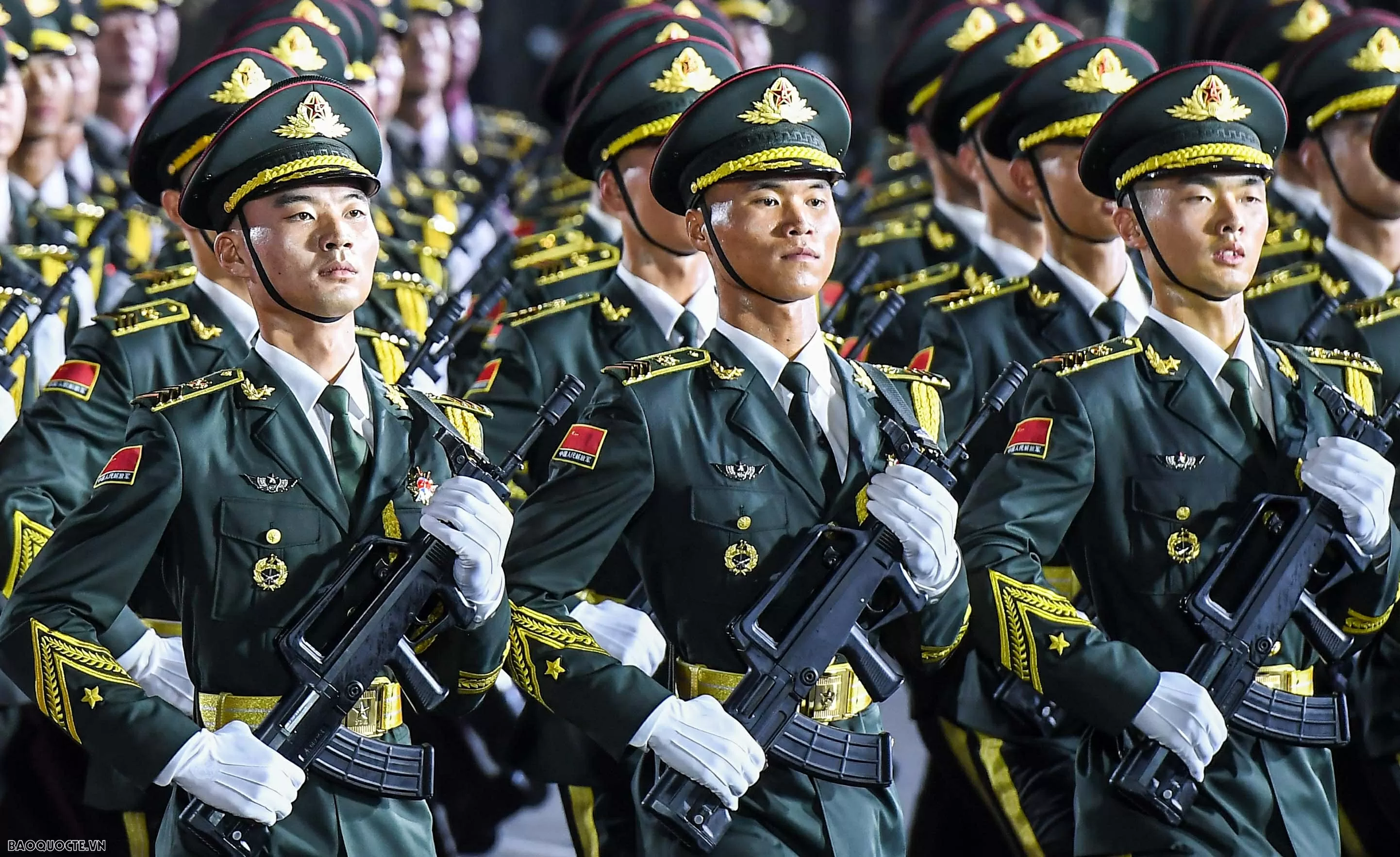 Hình ảnh quân đội Trung Quốc, Lào và Campuchia diễu binh tại Việt Nam