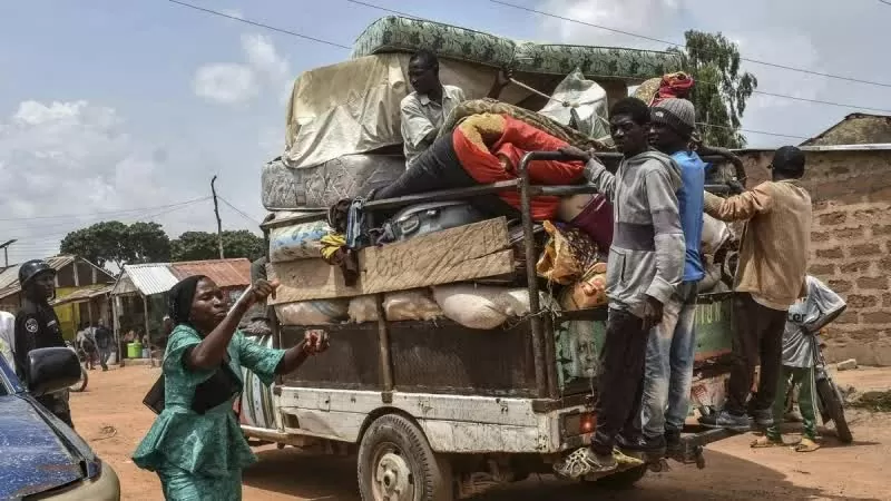 Người dân sơ tán tránh bạo lực tại Nigeria. (Nguồn: AFP)