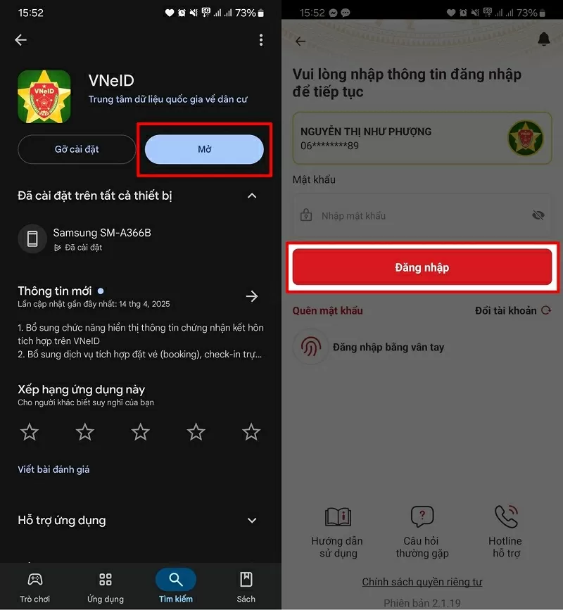 Đăng nhập bằng tài khoản định danh cá nhân trên VNeID Đăng nhập bằng tài khoản định danh cá nhân trên VNeID