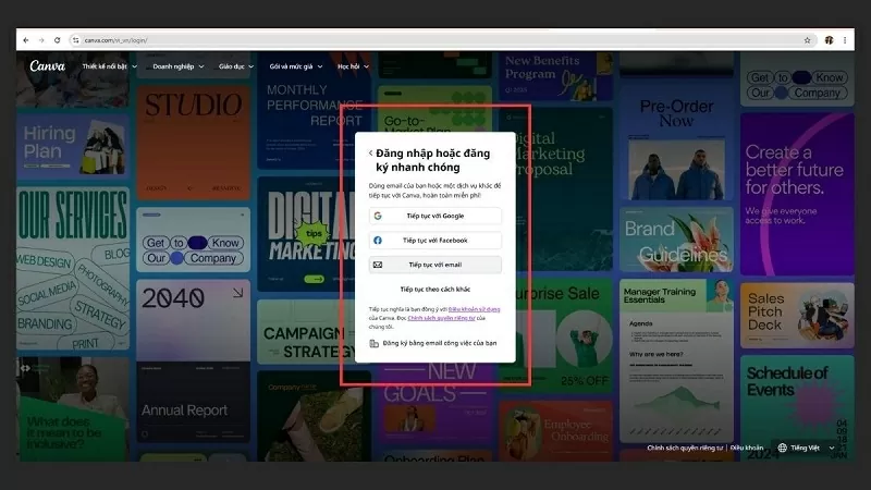 Đăng nhập vào tài khoản