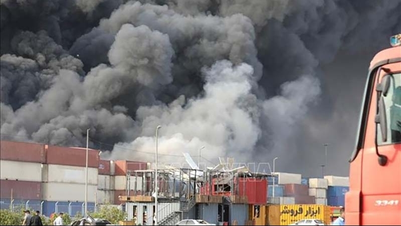 Điện chia buồn về vụ nổ lớn tại cảng Shahid Rajaee, tỉnh Hormozgan, Iran
