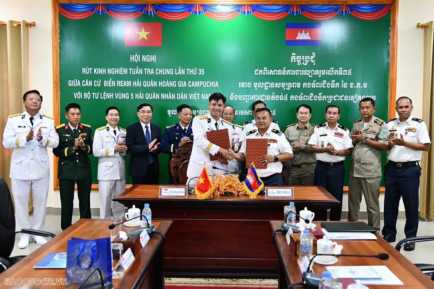 Hải quân Việt Nam – Campuchia rút kinh nghiệm tuần tra trên vùng nước lịch sử