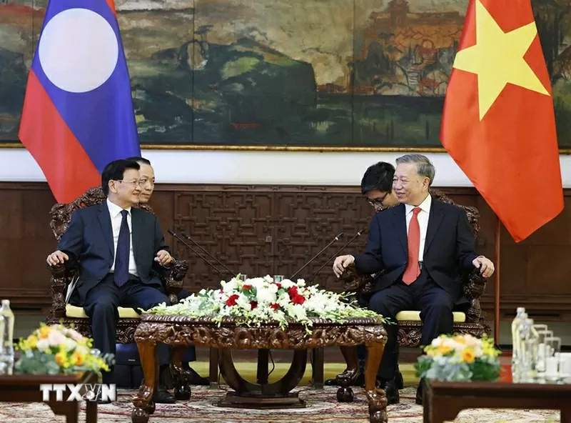 Tổng Bí thư Tô Lâm hội kiến Tổng Bí thư, Chủ tịch nước Lào Thongloun Sisoulith Tổng Bí thư Tô Lâm hội kiến Tổng Bí thư, Chủ tịch nước Lào Thongloun Sisoulith