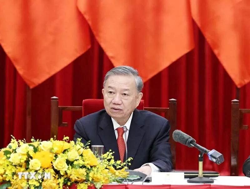 Tổng Bí thư Tô Lâm phát biểu. (Nguồn: TTXVN) Tổng Bí thư Tô Lâm phát biểu. (Nguồn: TTXVN)