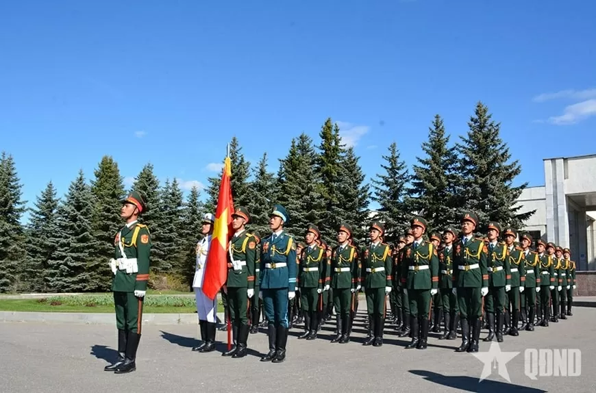Đại sứ Việt Nam tại Nga thăm động viên Đoàn Quân đội nhân dân Việt Nam tham gia Lễ duyệt binh tại Quảng trường Đỏ