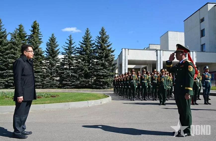 Đoàn Quân đội nhân dân Việt Nam tham gia Lễ duyệt binh tại Quảng trường Đỏ: Đại sứ Việt Nam tại Nga thăm động viên