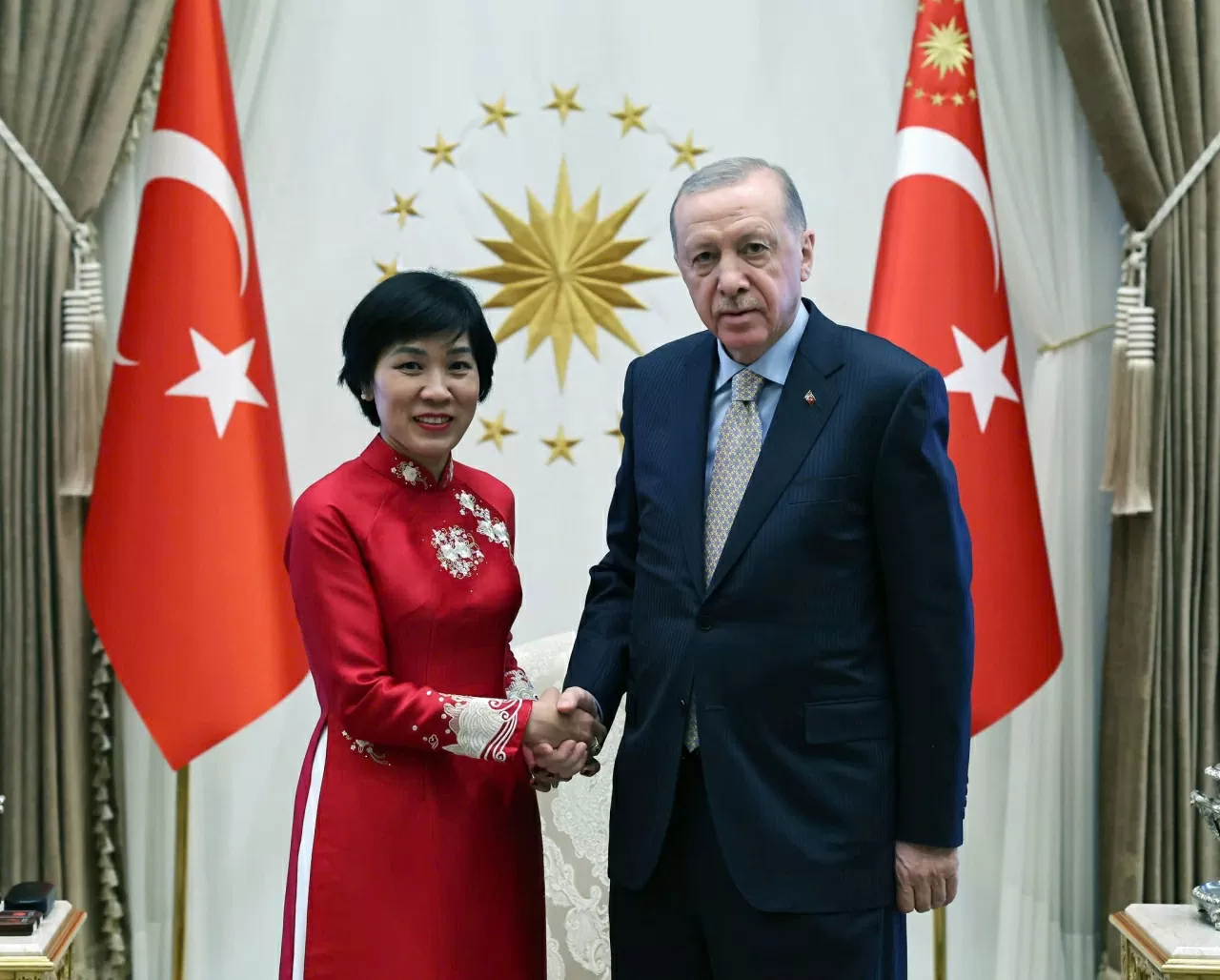 Đại sứ Đặng Thị Thu Hà trình Quốc thư lên Tổng thống Recep Tayyip Erdoğan Đại sứ Đặng Thị Thu Hà trình Quốc thư lên Tổng thống Recep Tayyip Erdoğan