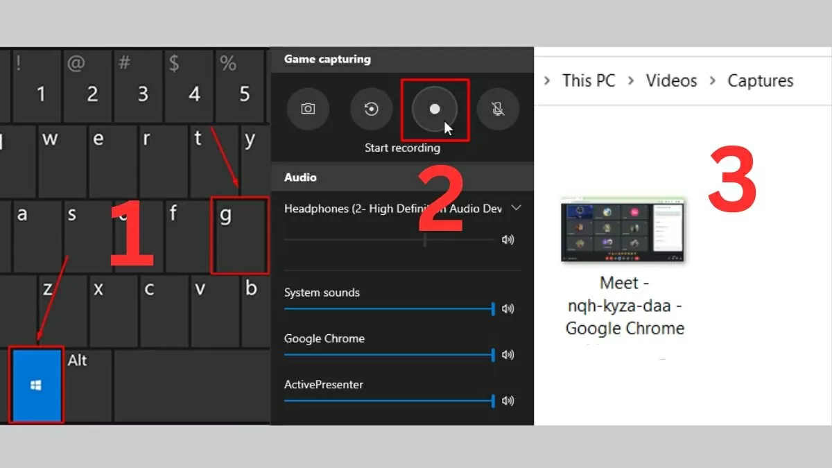 Chọn tổ hợp phím để ghi màn hình