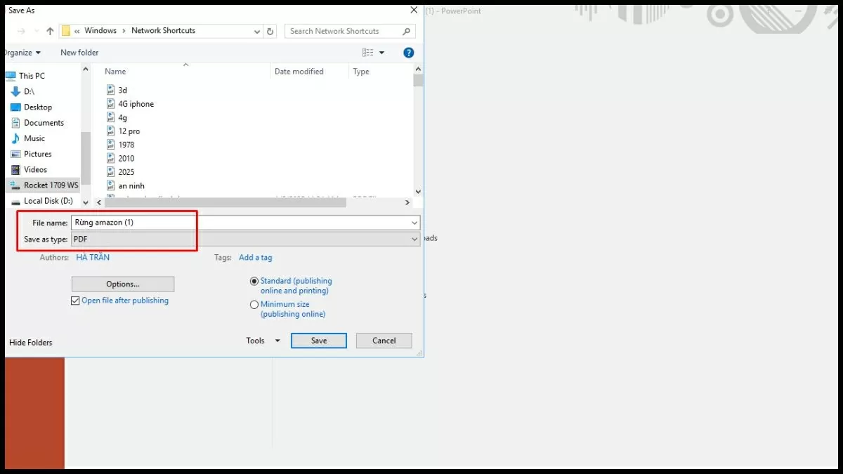 Gõ tên tệp cần lưu Gõ tên tệp cần lưu