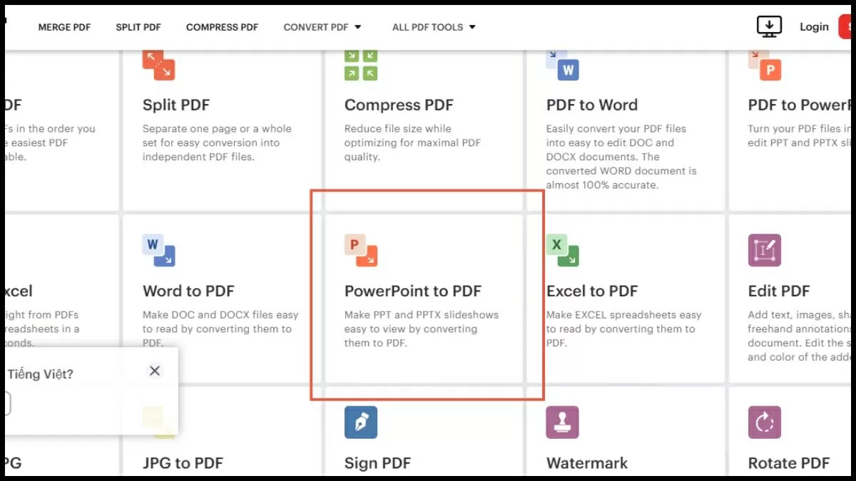 Truy cập vào trang web