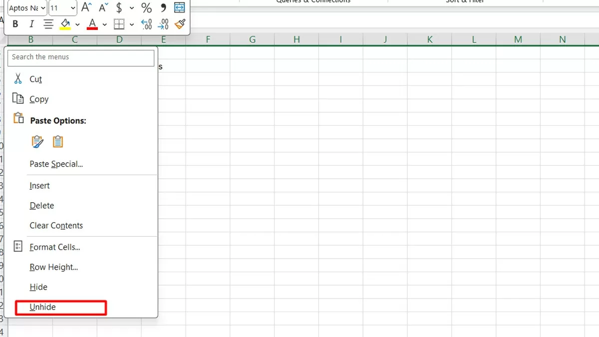 Sửa lỗi Excel bị mất 3 dòng đầu