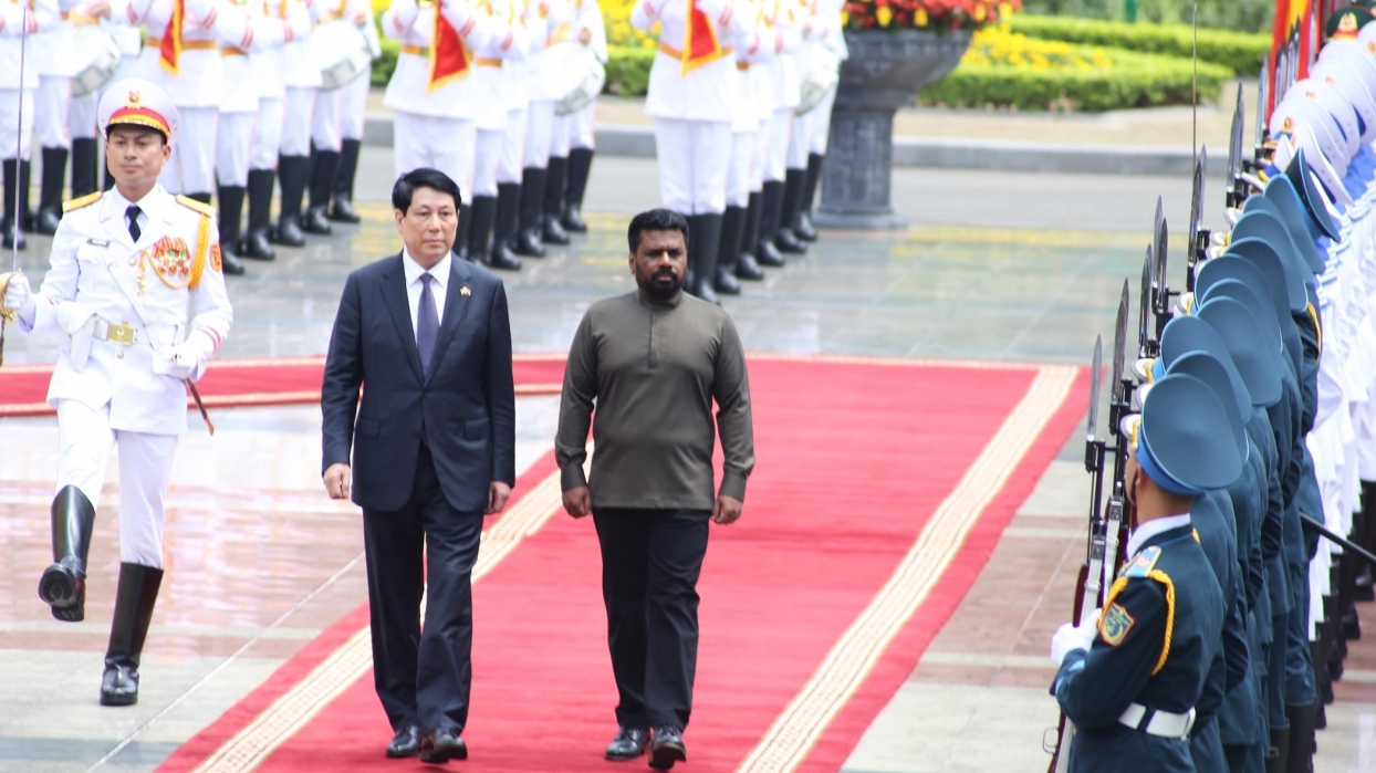 Chủ tịch nước Lương Cường chủ trì lễ đón trọng thể Tổng thống Sri Lanka Anura Kumara Dissanayaka