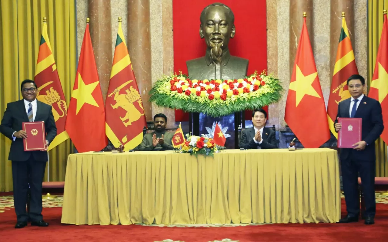 Chủ tịch nước Lương Cường hội đàm với Tổng thống Sri Lanka
