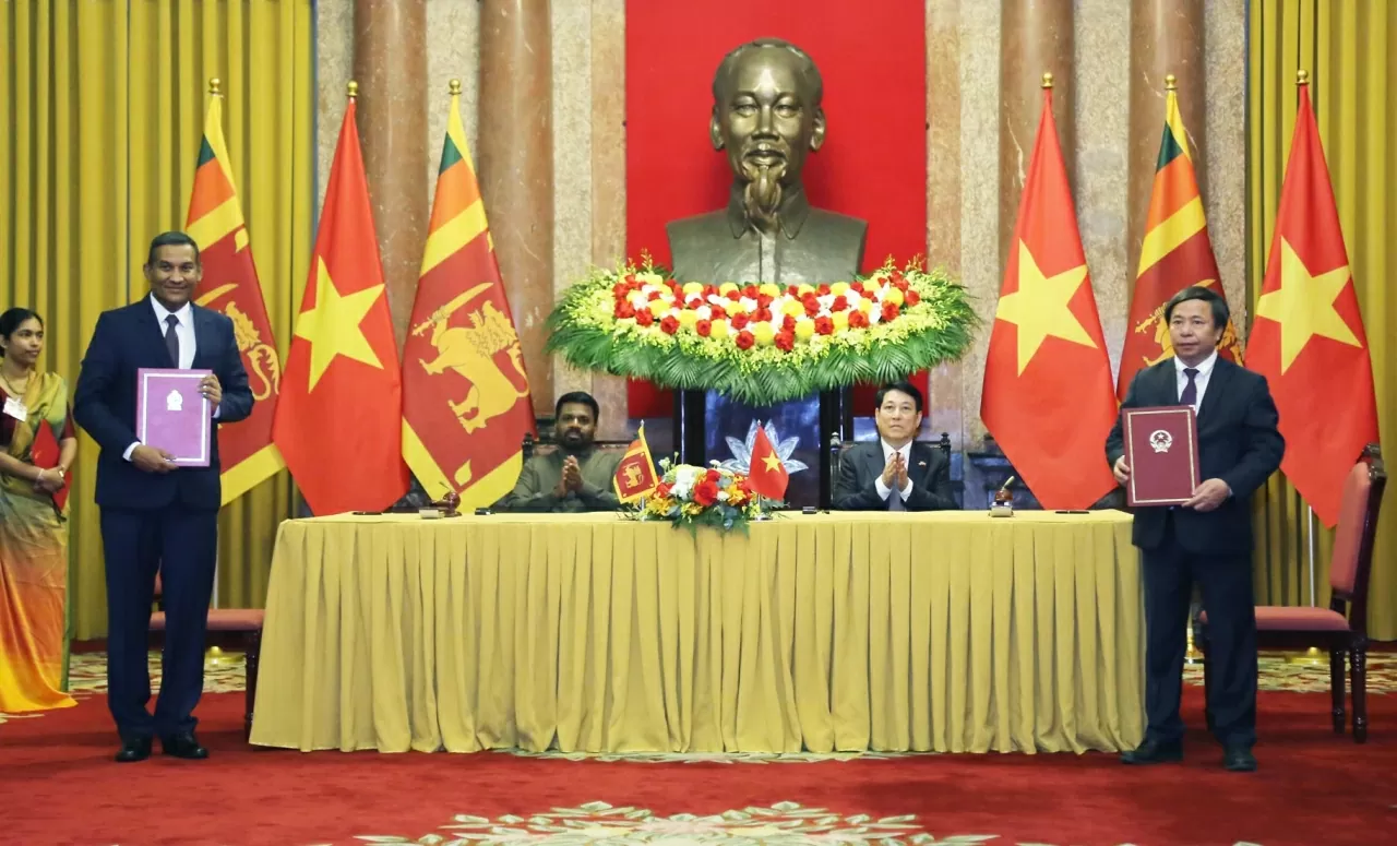 Chủ tịch nước Lương Cường hội đàm với Tổng thống Sri Lanka