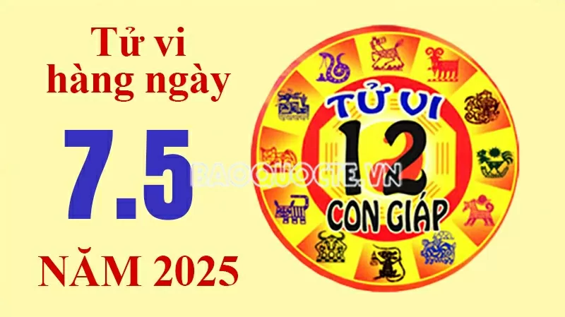 Tử vi hôm nay, xem tử vi 12 con giáp hôm nay ngày 7/5/2025: Tử vi hôm nay, xem tử vi 12 con giáp hôm nay ngày 7/5/2025: