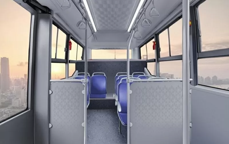Nội thất của xe buýt điện VinFast EB 6 phiên bản đô thị Nội thất của xe buýt điện VinFast EB 6 phiên bản đô thị
