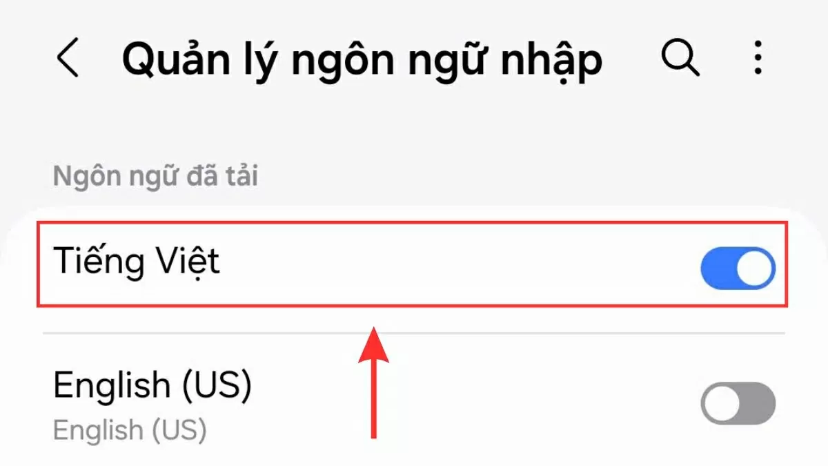 Chọn mục Quản lý ngôn ngữ nhập Chọn mục Quản lý ngôn ngữ nhập