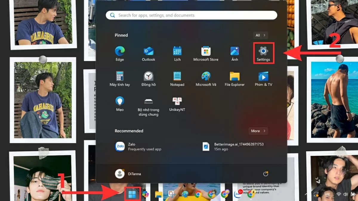 Truy cập vào phần cài đặt hệ thống.