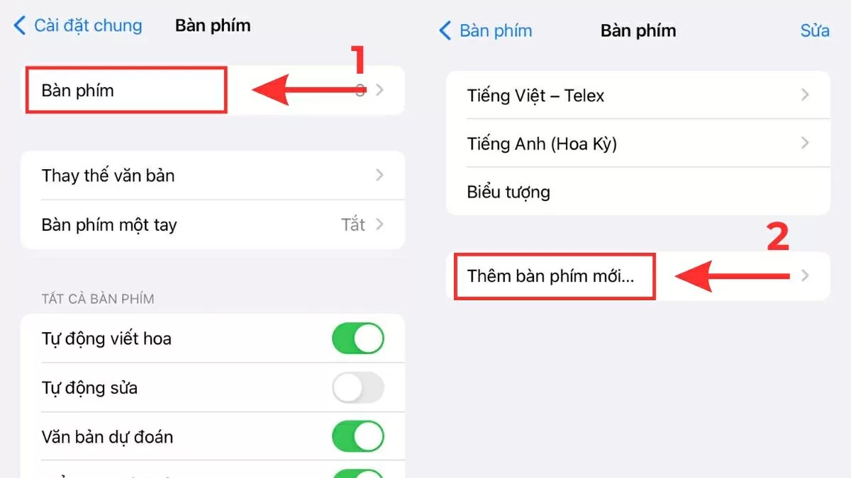 Tìm đến mục Bàn phím Tìm đến mục Bàn phím