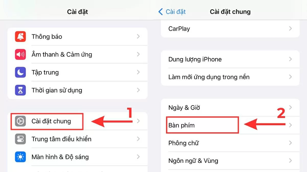 Mở ứng dụng Cài đặt Mở ứng dụng Cài đặt