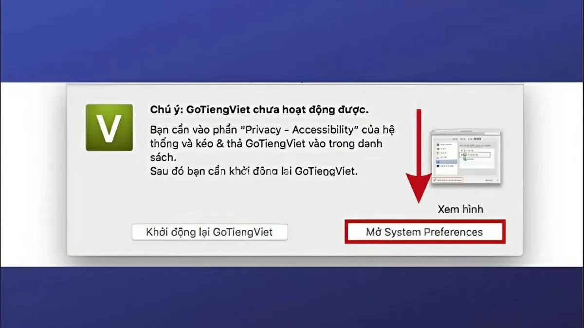 Khởi chạy ứng dụng GoTiengViet Khởi chạy ứng dụng GoTiengViet
