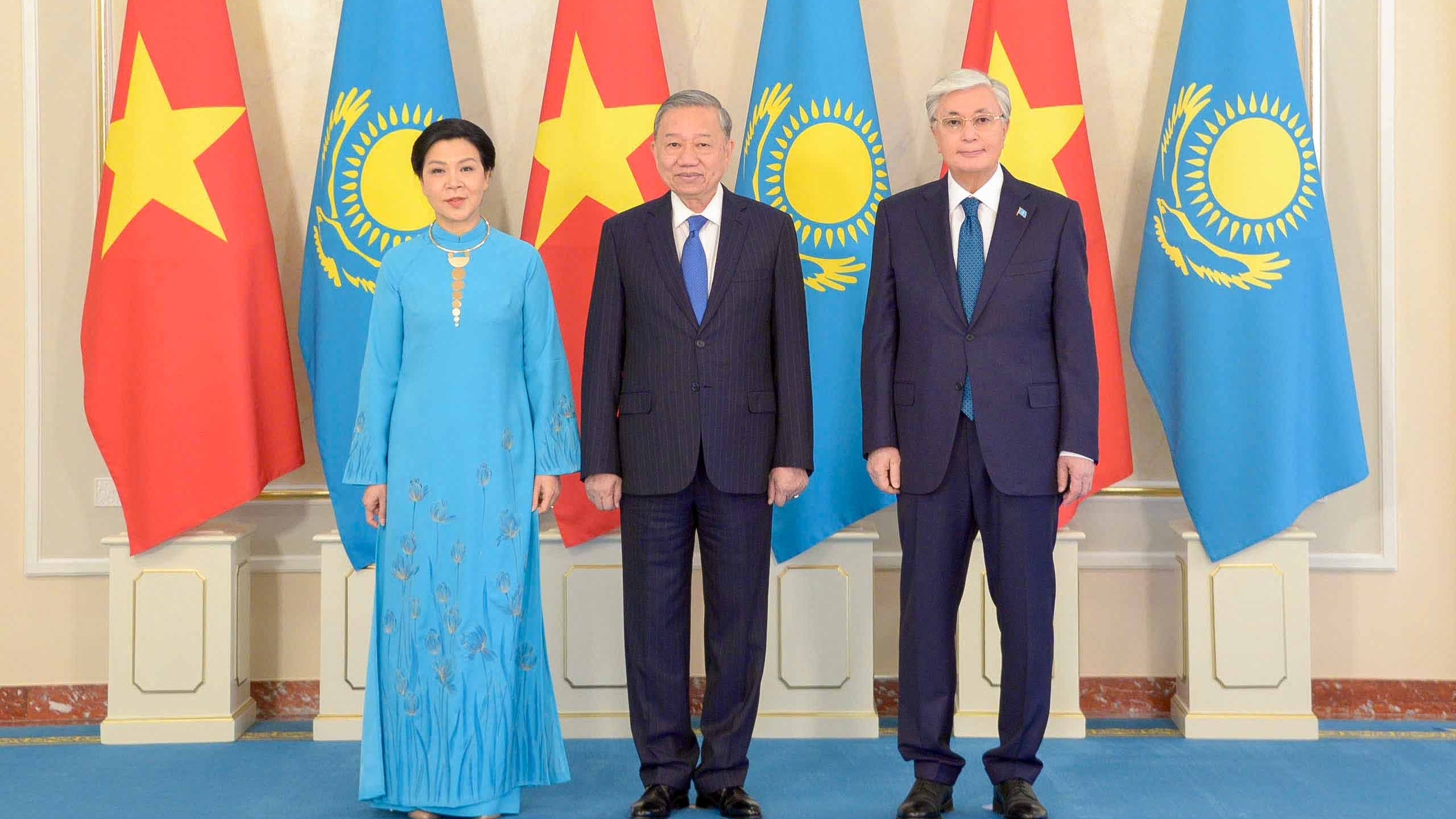Lễ đón chính thức Tổng Bí thư Tô Lâm và Phu nhân thăm cấp Nhà nước Kazakhstan