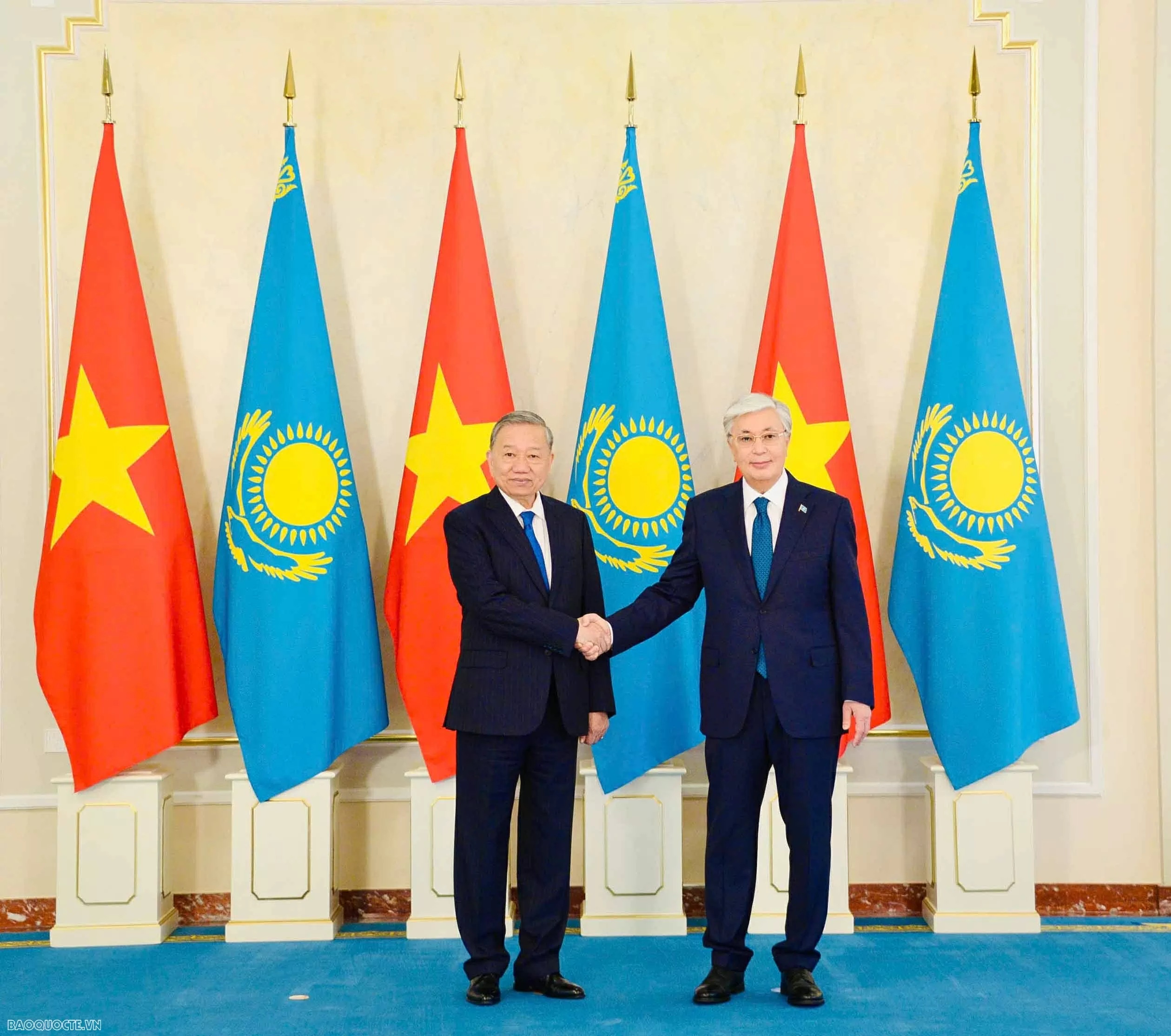 Lễ đón chính thức Tổng Bí thư Tô Lâm và Phu nhân thăm cấp Nhà nước Kazakhstan