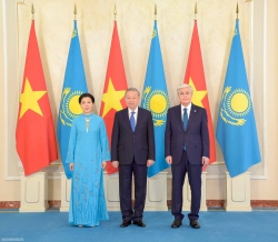 Lễ đón chính thức Tổng Bí thư Tô Lâm và Phu nhân thăm cấp Nhà nước Kazakhstan