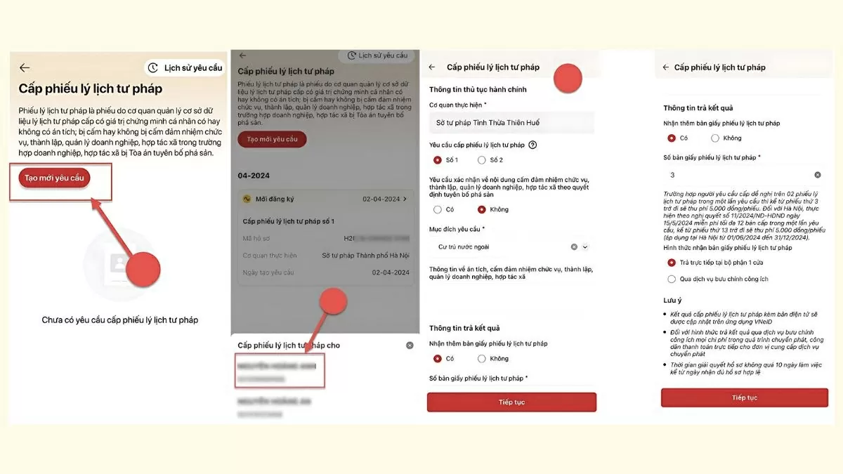 Chọn “Tạo mới yêu cầu” Chọn “Tạo mới yêu cầu”