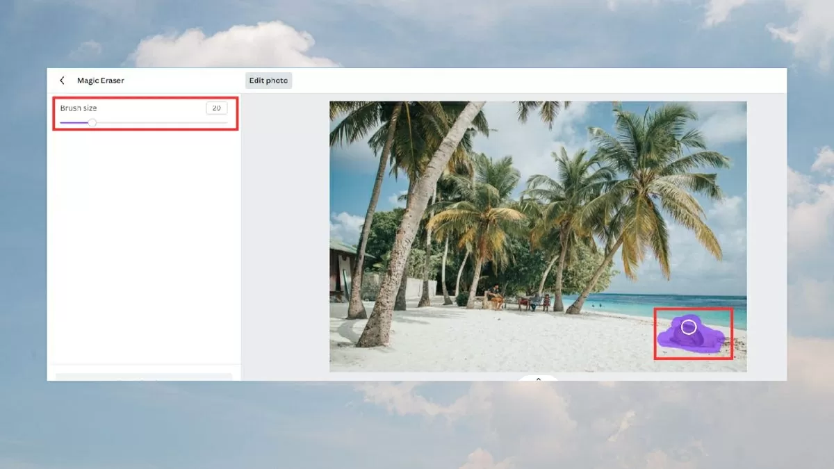 Trượt để thay đổi kích thước cọ cho phù hợp. Trượt để thay đổi kích thước cọ cho phù hợp.