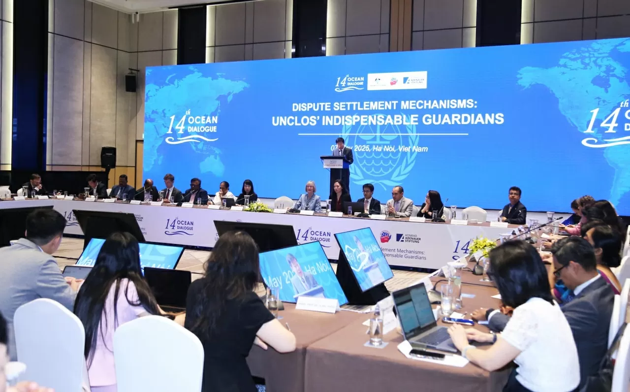 Khai mac Đối thoại Biển lần thứ 14 với chủ đề “Cơ chế giải quyết tranh chấp trong Công ước Liên hợp quốc về Luật biển 1982: Vai trò, Hiệu lực, Hiệu quả”. (Ảnh: Thành Long)