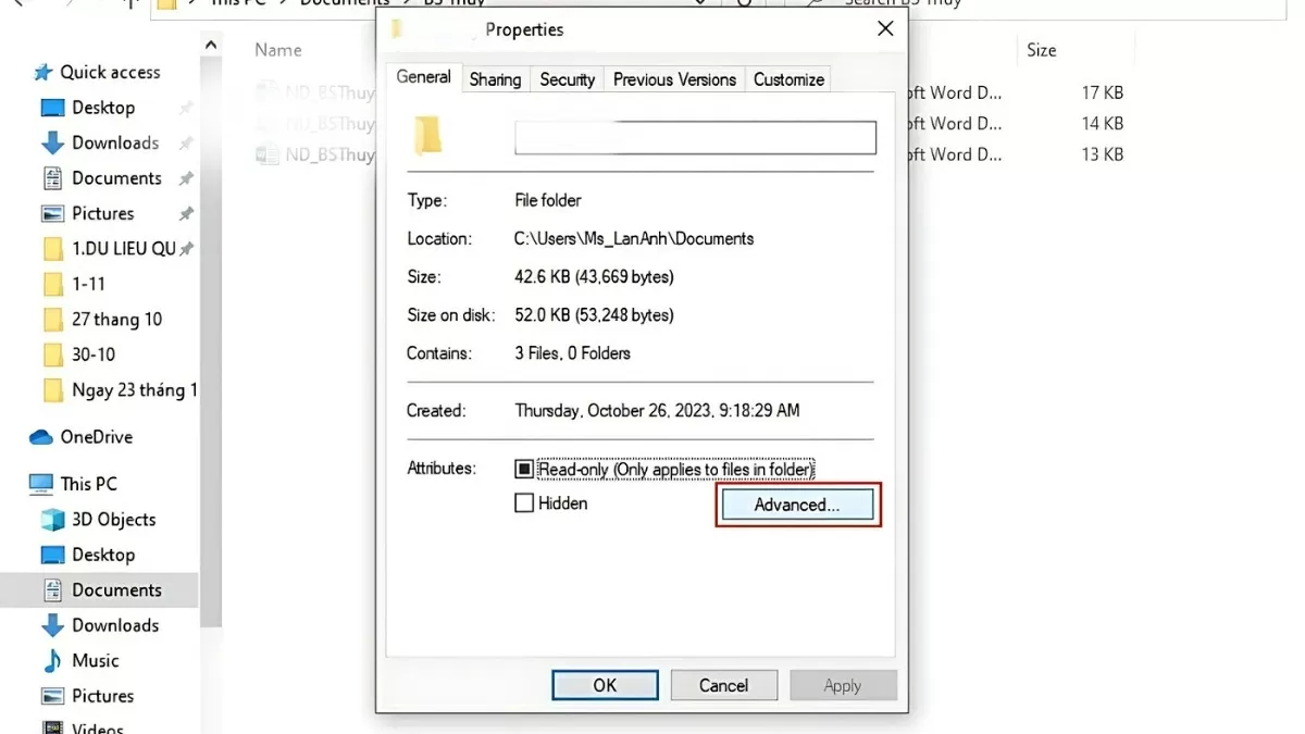 Tìm và chọn nút Advanced Tìm và chọn nút Advanced