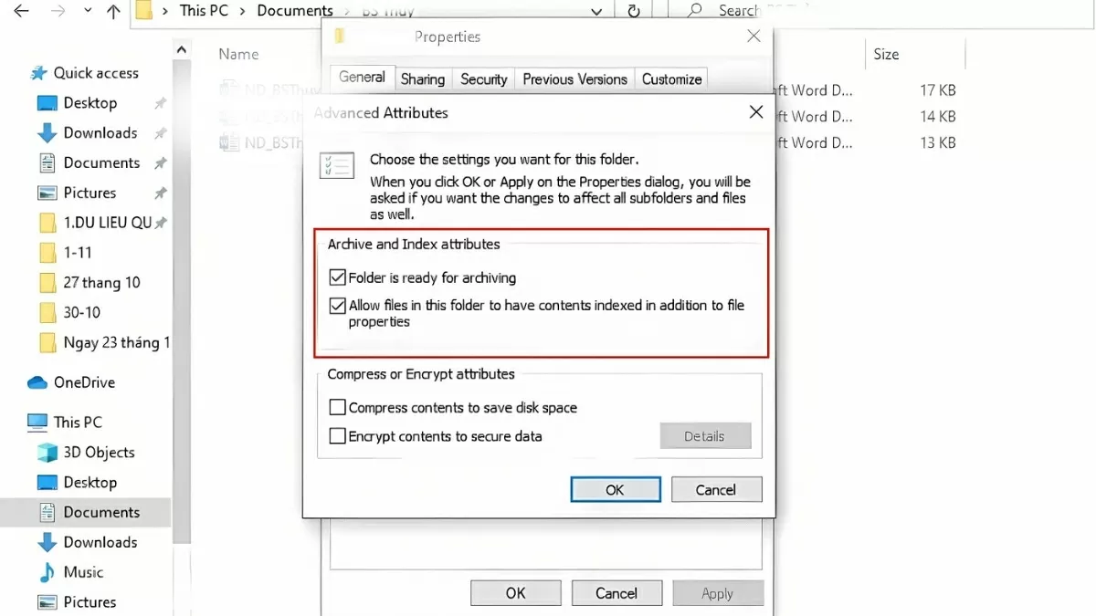 Nhấn OK để lưu lại các thay đổi