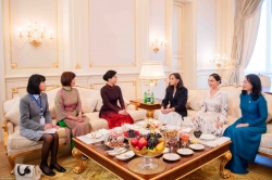 Phu nhân Ngô Phương Ly gặp gỡ Phu nhân Mehriban Aliyeva, thăm phố cổ Icheri Seher, thưởng thức bánh mì Azerbaijan