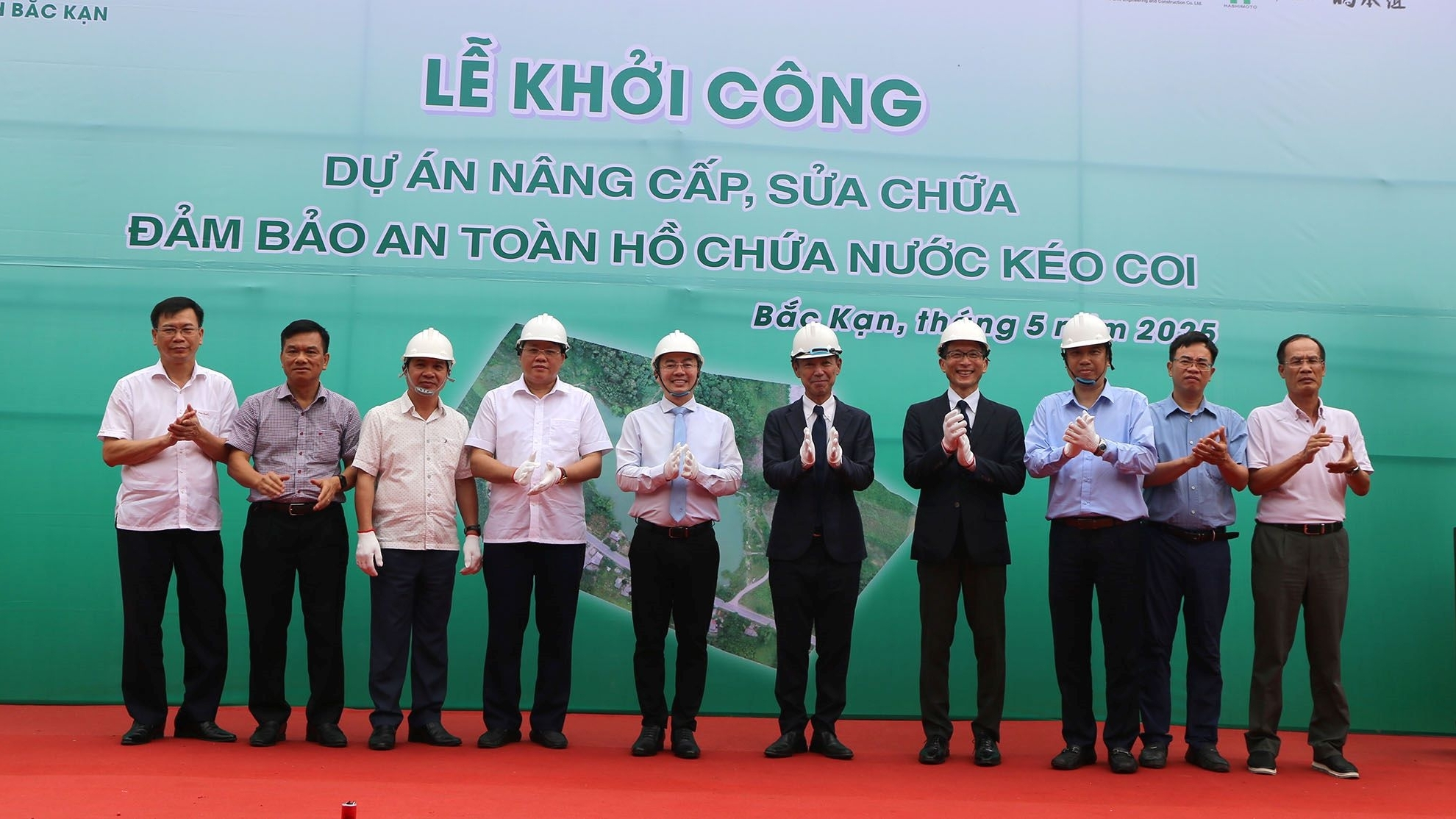 lanh dao tinh bac kan va doanh nghiep nhat ban khoi cong du an nang cap ho chua nuoc keo coi