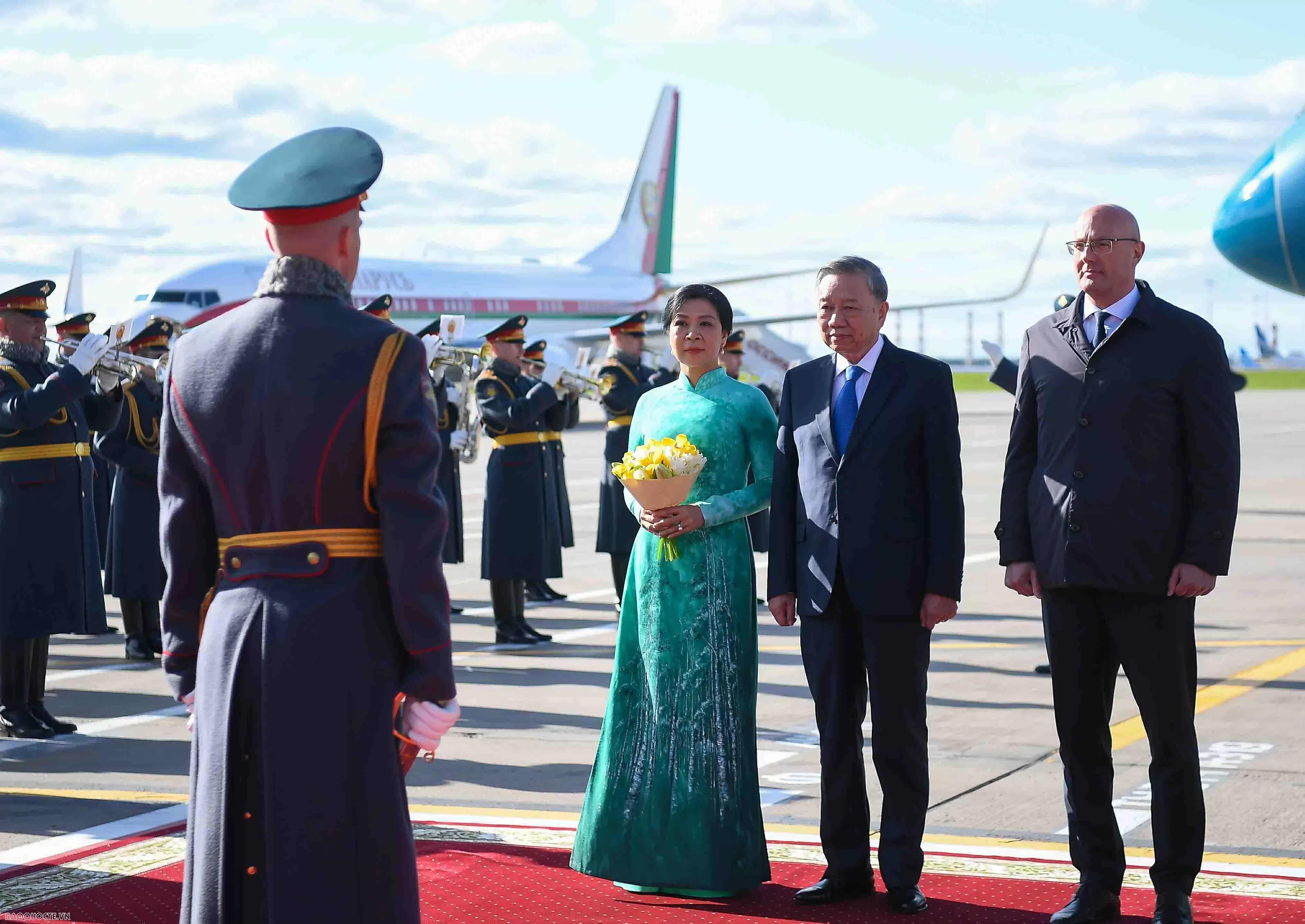 Lễ đón chính thức Tổng Bí thư Tô Lâm và Phu nhân tại Nga