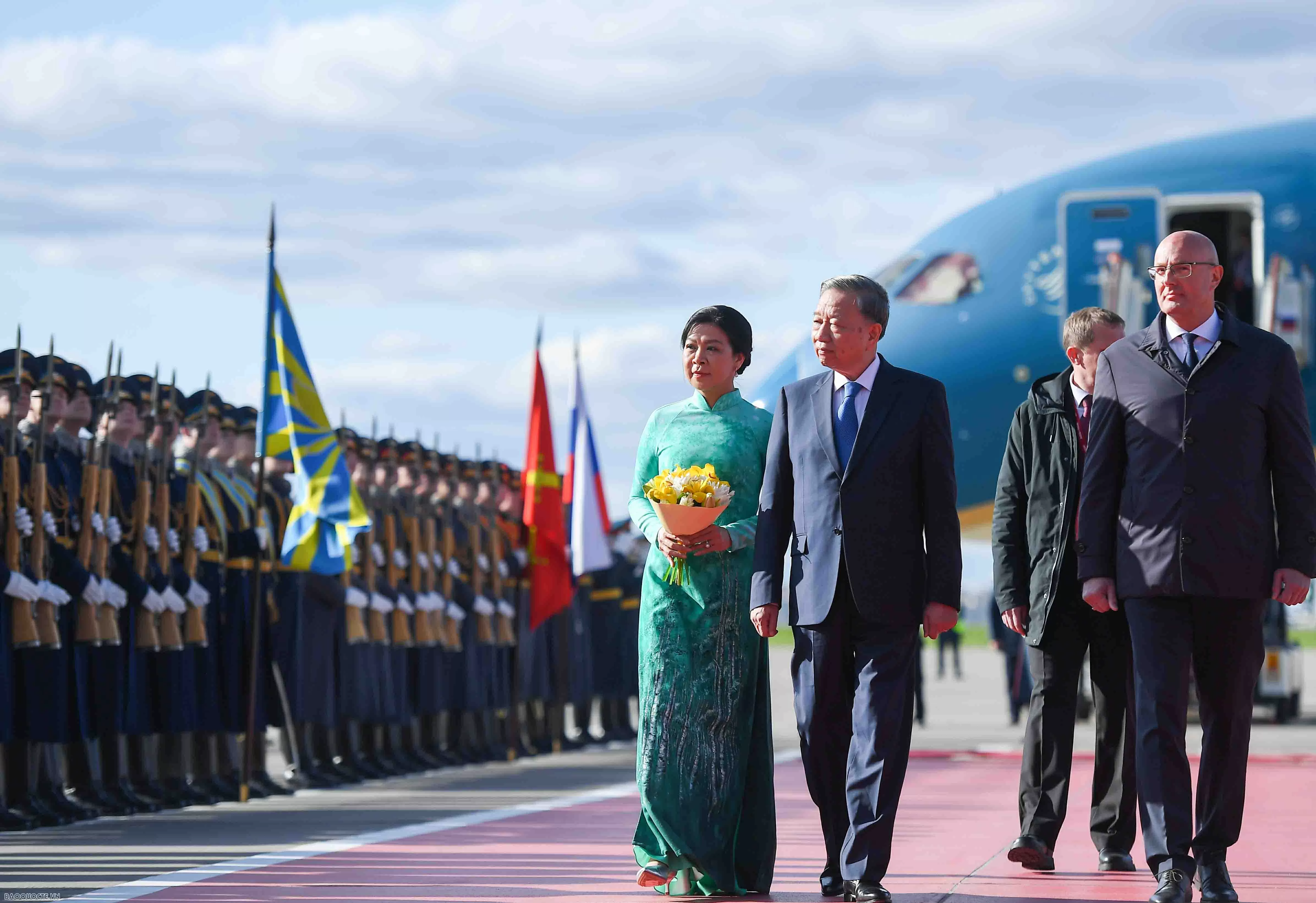 Lễ đón chính thức Tổng Bí thư Tô Lâm và Phu nhân tại Nga