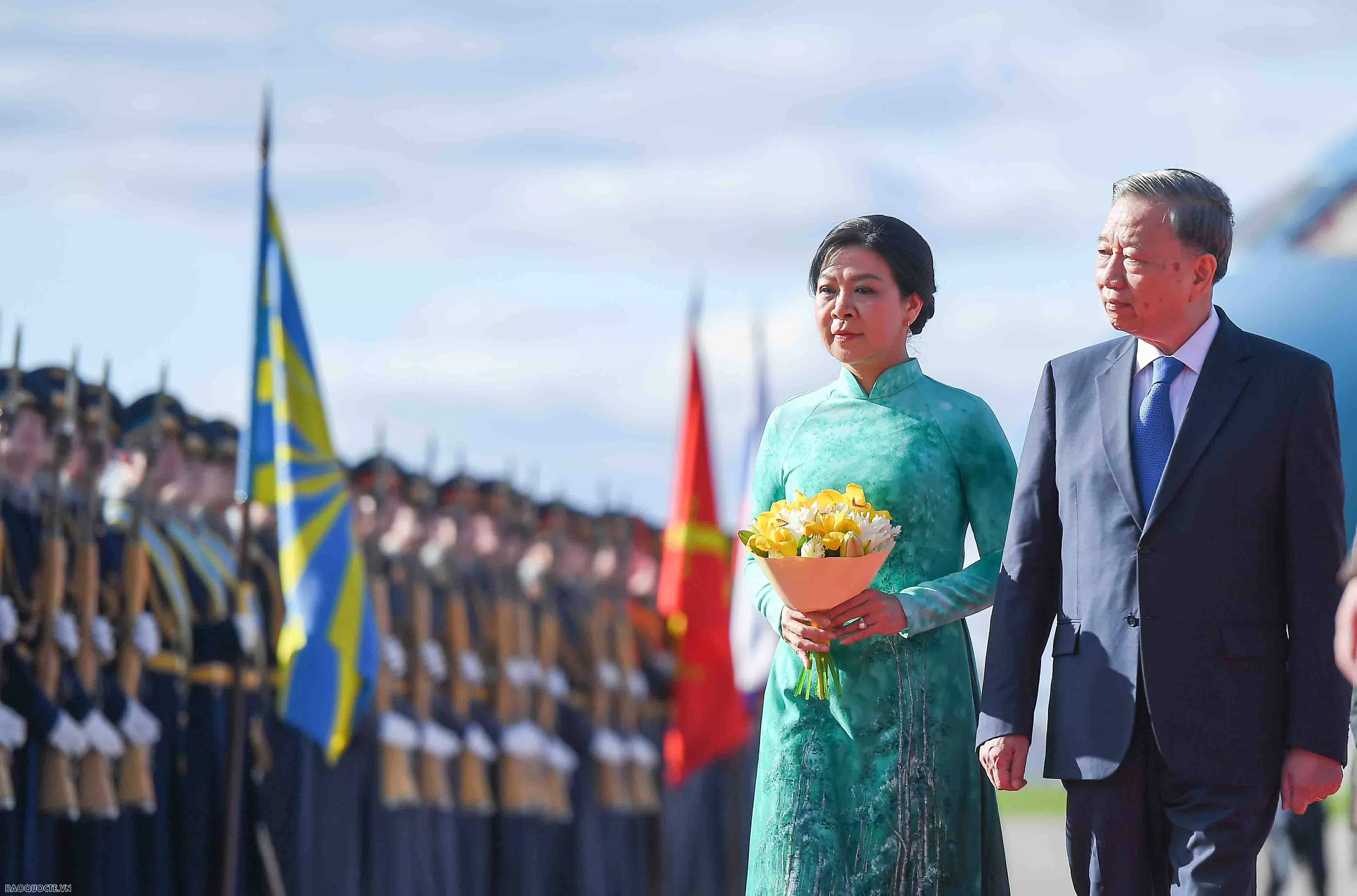 Lễ đón chính thức Tổng Bí thư Tô Lâm và Phu nhân tại Nga