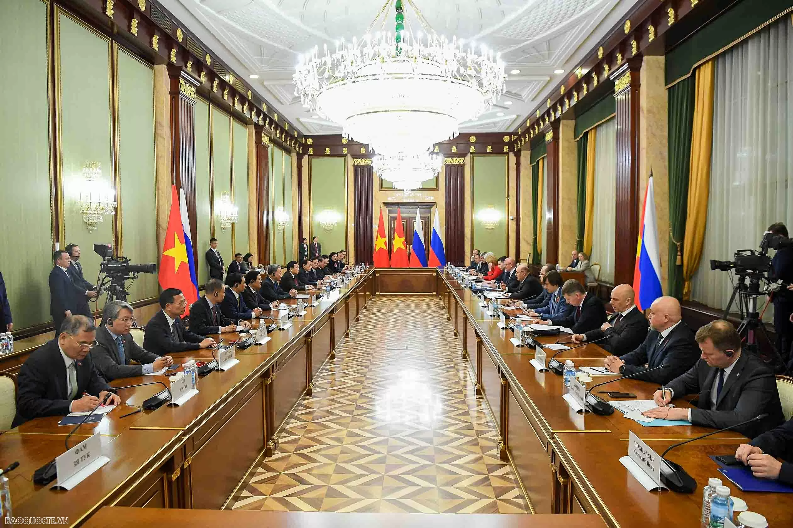 Tổng Bí thư Tô Lâm hội kiến Thủ tướng Nga Mikhail Vladimirovich Mishustin