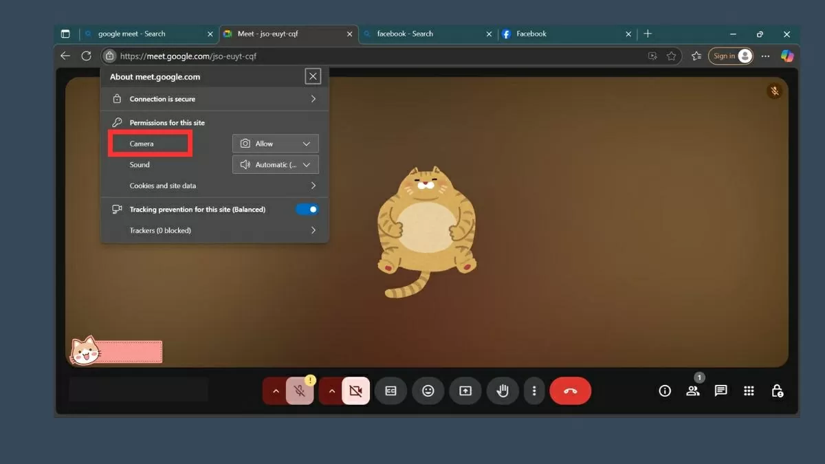 Tìm đến phần Camera