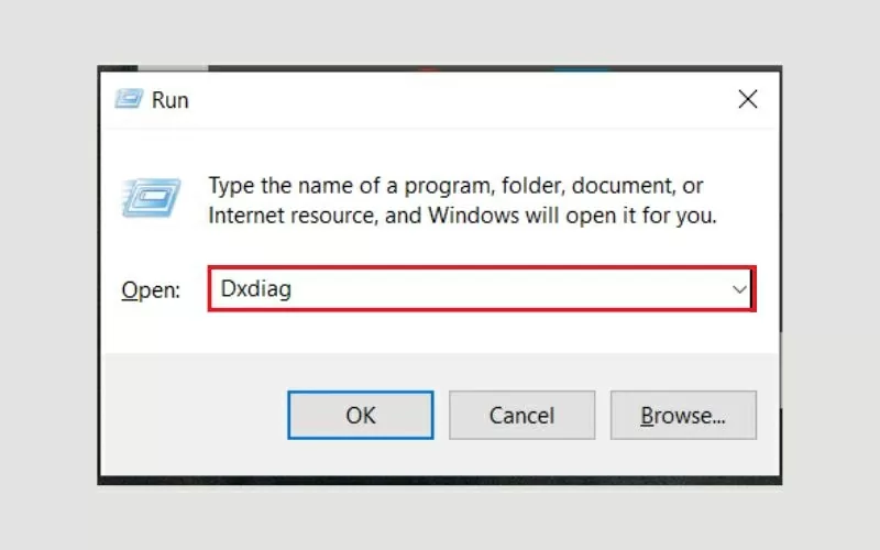 Hộp thoại Run xuất hiện Hộp thoại Run xuất hiện