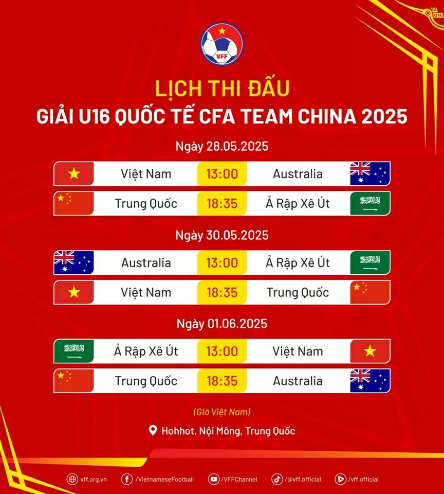 Triệu tập 30 cầu thủ đội tuyển U16 Việt Nam chuẩn bị giải giao hữu quốc tế tại trung Quốc Triệu tập 30 cầu thủ đội tuyển U16 Việt Nam chuẩn bị giải giao hữu quốc tế tại trung Quốc