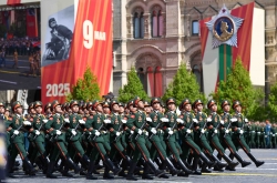 Hình ảnh đoàn Quân đội nhân dân Việt Nam tại Lễ duyệt binh ở Quảng trường Đỏ