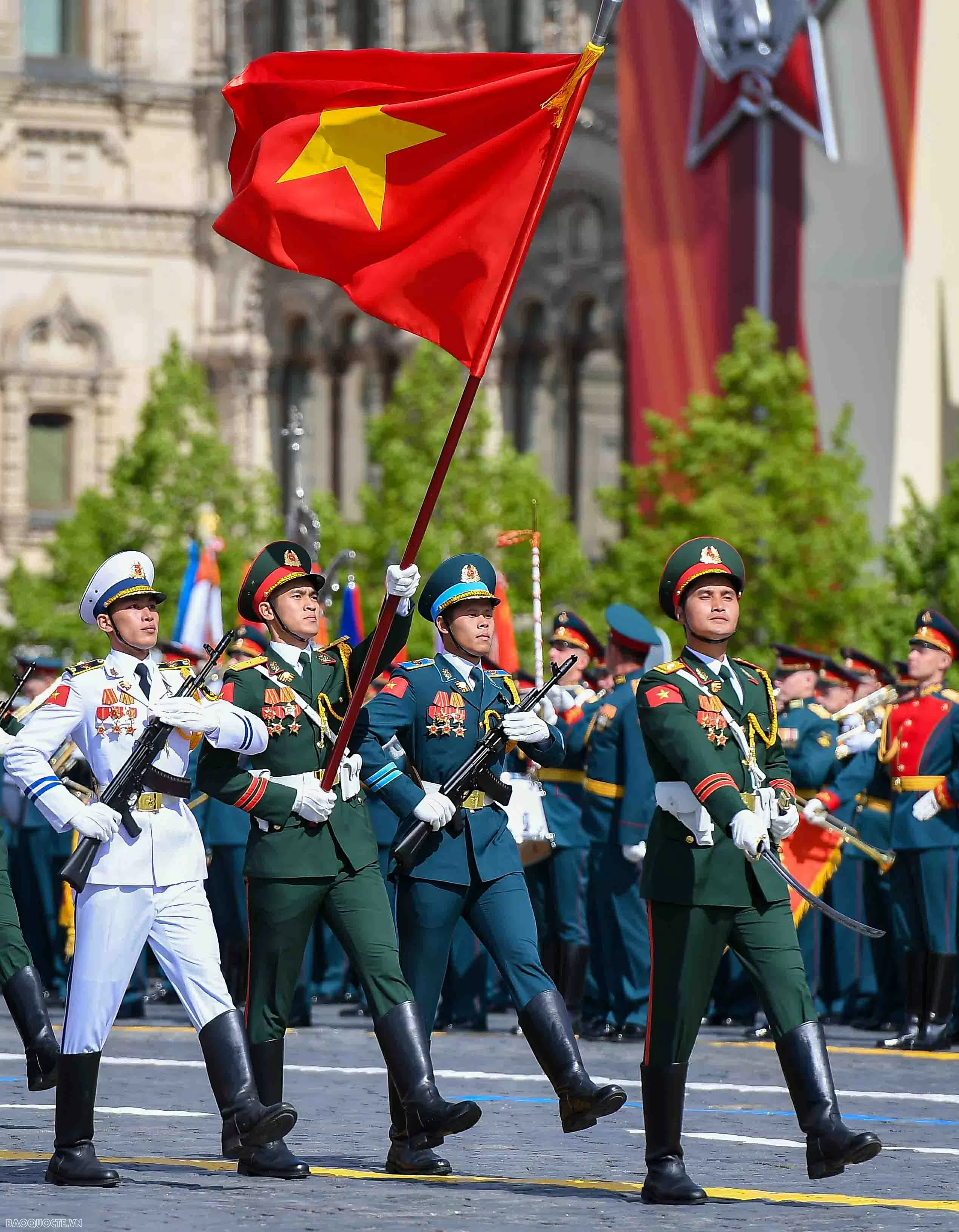 Hình ảnh 13 đoàn quân đội nước ngoài tại Lễ duyệt binh tại Quảng trường Đỏ