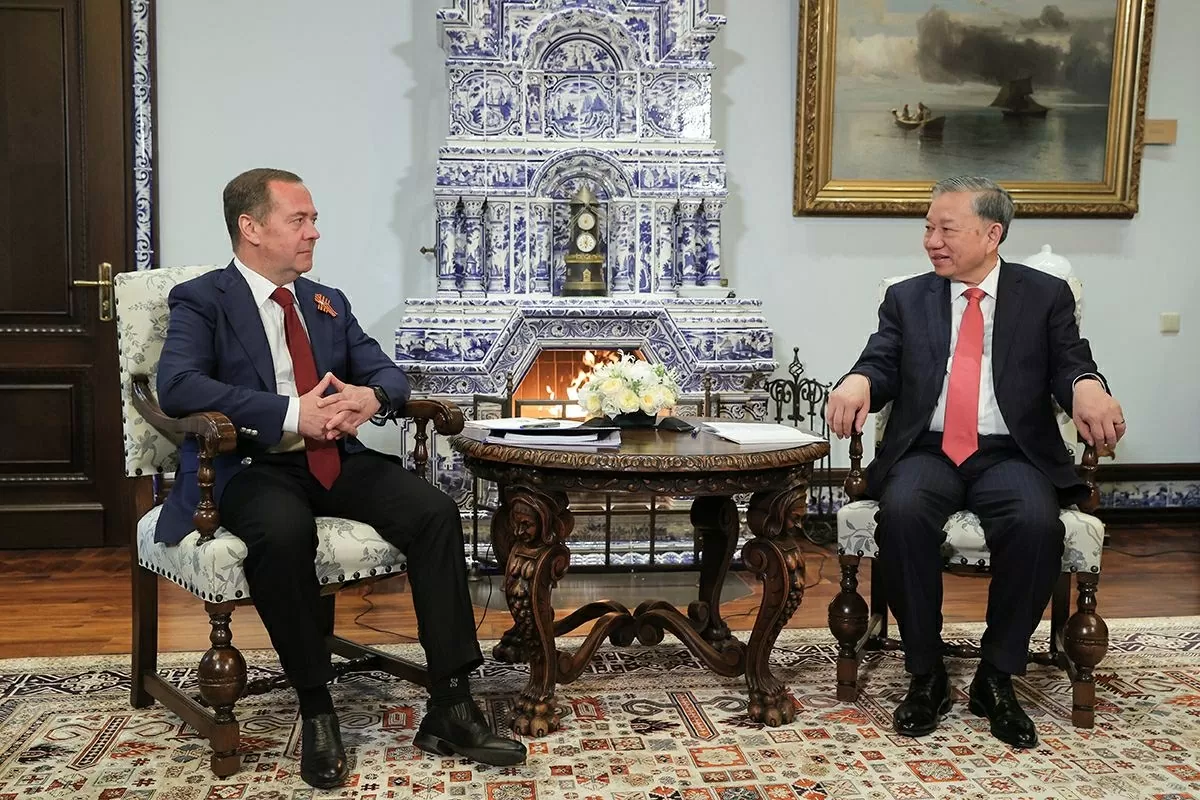 Tổng Bí thư Tô Lâm hội kiến với Chủ tịch Đảng Nước Nga Thống nhất, Phó Chủ tịch Hội đồng An ninh Liên bang Nga Dmitry Medvedev